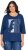 Ulla Popken Inspirational Graphic Lettering 3/4 Sleeve Tee Dark Blue - Trükitud/pildiga T-särgid naistele - 