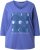 Ulla Popken Meet Me In The Moonlight 3/4 Sleeve Graphic Tee Atlantic Blue - Trükitud/pildiga T-särgid naistele - 