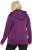 Ulla Popken Sweater Knit Fleece Hoodie Aubergine - Sviitrid ja dressipluusid - 