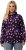 Ulla Popken Floral Print Drawstring Collar Hoodie Black - Sviitrid ja dressipluusid - 