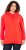 Ulla Popken Back Print Kangaroo Pocket Hoodie Hibiscus Red - Sviitrid ja dressipluusid - 