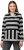 Ulla Popken Mixed Stripe Long Sleeve Hoodie Black - Sviitrid ja dressipluusid - 