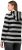 Ulla Popken Mixed Stripe Long Sleeve Hoodie Black - Sviitrid ja dressipluusid - 