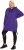 Ulla Popken Longline Lace Up Hoodie Purple - Sviitrid ja dressipluusid - 