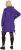Ulla Popken Longline Lace Up Hoodie Purple - Sviitrid ja dressipluusid - 