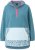 Ulla Popken Floral Detail Fleece Hoodie Ice Green - Sviitrid ja dressipluusid - 