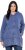 Ulla Popken Tiered Flounce Panel Zip Up Hoodie Atlantic Blue - Sviitrid ja dressipluusid - 