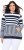 Ulla Popken Oversized Striped Long Sleeve Hoodie Ink Blue - Sviitrid ja dressipluusid - 