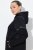 Ulla Popken Mix Fabric Reflective Trim Zip Hoodie Black - Sviitrid ja dressipluusid - Mugavad dressipluusid ja kudumid