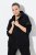 Ulla Popken Mix Fabric Reflective Trim Zip Hoodie Black - Sviitrid ja dressipluusid - Mugavad dressipluusid ja kudumid