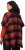 Ulla Popken Oversized Plaid Wing Collar Poncho Red Orange - Joped - 