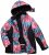 Ulla Popken HYPRAR Graphic Stripe Fully Lined Ski Jacket Teal - Joped - 
