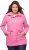 Ulla Popken HYPRAR Striped Triple Function Jacket Fuchsia Pink - Joped - 