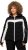 Ulla Popken HYPRAR Chevron Stripe Triple Function Quilted Fully Lined Ski Jacket Black - Joped - 