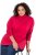 Ulla Popken Basic Long Sleeve Slim Fit Turtleneck Red - Sviitrid ja dressipluusid - Mugavad dressipluusid ja kudumid