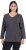 Ulla Popken Back To Basics V-Neck Relaxed Fit Cotton Tee Charcoal Grey Melange - Ulla Popken - 