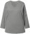 Ulla Popken Back To Basics V-Neck Relaxed Fit Cotton Tee Light Grey Melange - T-särgid - 