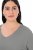 Ulla Popken Back To Basics V-Neck Relaxed Fit Cotton Tee Light Grey Melange - T-särgid - Naiste T-särgid