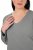Ulla Popken Back To Basics V-Neck Relaxed Fit Cotton Tee Light Grey Melange - T-särgid - Naiste T-särgid