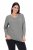Ulla Popken Back To Basics V-Neck Relaxed Fit Cotton Tee Light Grey Melange - T-särgid - Naiste T-särgid