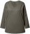 Ulla Popken Back To Basics V-Neck Relaxed Fit Cotton Tee Olive - T-särgid - 