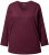 Ulla Popken Back To Basics V-Neck Relaxed Fit Cotton Tee Dark Berry - T-särgid - 