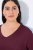 Ulla Popken Back To Basics V-Neck Relaxed Fit Cotton Tee Dark Berry - T-särgid - Naiste T-särgid