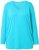 Ulla Popken Back To Basics V-Neck Relaxed Fit Cotton Tee Deep Aqua - T-särgid - 
