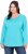 Ulla Popken Back To Basics V-Neck Relaxed Fit Cotton Tee Deep Aqua - T-särgid - 