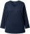 Ulla Popken Back To Basics V-Neck Relaxed Fit Cotton Tee Navy Blue - T-särgid - 