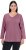 Ulla Popken Back To Basics V-Neck Relaxed Fit Cotton Tee Dark Rose - T-särgid - 