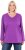 Ulla Popken Back To Basics V-Neck Relaxed Fit Cotton Tee Purple - T-särgid - 