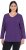 Ulla Popken Back To Basics V-Neck Relaxed Fit Cotton Tee Deep Violet - T-särgid - 