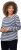 Ulla Popken Striped A-Line Long Sleeve Tee Navy Blue - Trükitud/pildiga T-särgid naistele - 