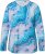 Ulla Popken Marble Ski Top with Gaiter Bright Turquoise - Trükitud/pildiga T-särgid naistele - 