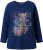 Ulla Popken Inverted Seam Long Sleeve Graphic Tee Ink Blue - T-särgid - 