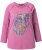 Ulla Popken Inverted Seam Long Sleeve Graphic Tee Dark Rose - Trükitud/pildiga T-särgid naistele - 