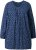 Ulla Popken Pleated Confetti Print Long Sleeve Tee Ink Blue - Trükitud/pildiga T-särgid naistele - 