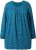 Ulla Popken Pleated Confetti Print Long Sleeve Tee Teal - Trükitud/pildiga T-särgid naistele - 