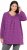 Ulla Popken Pleated Confetti Print Long Sleeve Tee Light Plum - Trükitud/pildiga T-särgid naistele - 