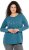 Ulla Popken Dream Rhinestone Lettering Long Sleeve Tee Teal - Trükitud/pildiga T-särgid naistele - 