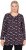 Ulla Popken Peppermint Tree V-Neck Holiday Cotton Long Sleeve Knit Tunic Black - Trükitud/pildiga T-särgid naistele - 