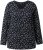 Ulla Popken Allover Printed Long Sleeve Tee Black - Trükitud/pildiga T-särgid naistele - 