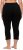Ulla Popken Basic Stretch Knit Capris Black - Teksad & Püksid Suuremates Suurustes – Plus Size - 