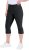 Ulla Popken Bengaline Elastic Waist Stretch Capri Pants Black - Teksad & Püksid Suuremates Suurustes – Plus Size - 