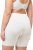 Ulla Popken Lace Hem Stretch Viscose Knit Bicycle Length Lounge Shorts White - Teksad & Püksid Suuremates Suurustes – Plus Size - 