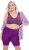 Ulla Popken Lace Hem Stretch Viscose Knit Bicycle Length Lounge Shorts Purple - Teksad & Püksid Suuremates Suurustes – Plus Size - 