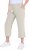 Ulla Popken Cool Linen Elastic Waist Capri Pants Brown - Teksad & Püksid Suuremates Suurustes – Plus Size - 