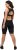 Ulla Popken Padded Cycling Zip Front Bodysuit Black - Teksad & Püksid Suuremates Suurustes – Plus Size - 