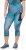 Ulla Popken Quick Dry Cropped Geometric Print Leggings Blue - Joped - 